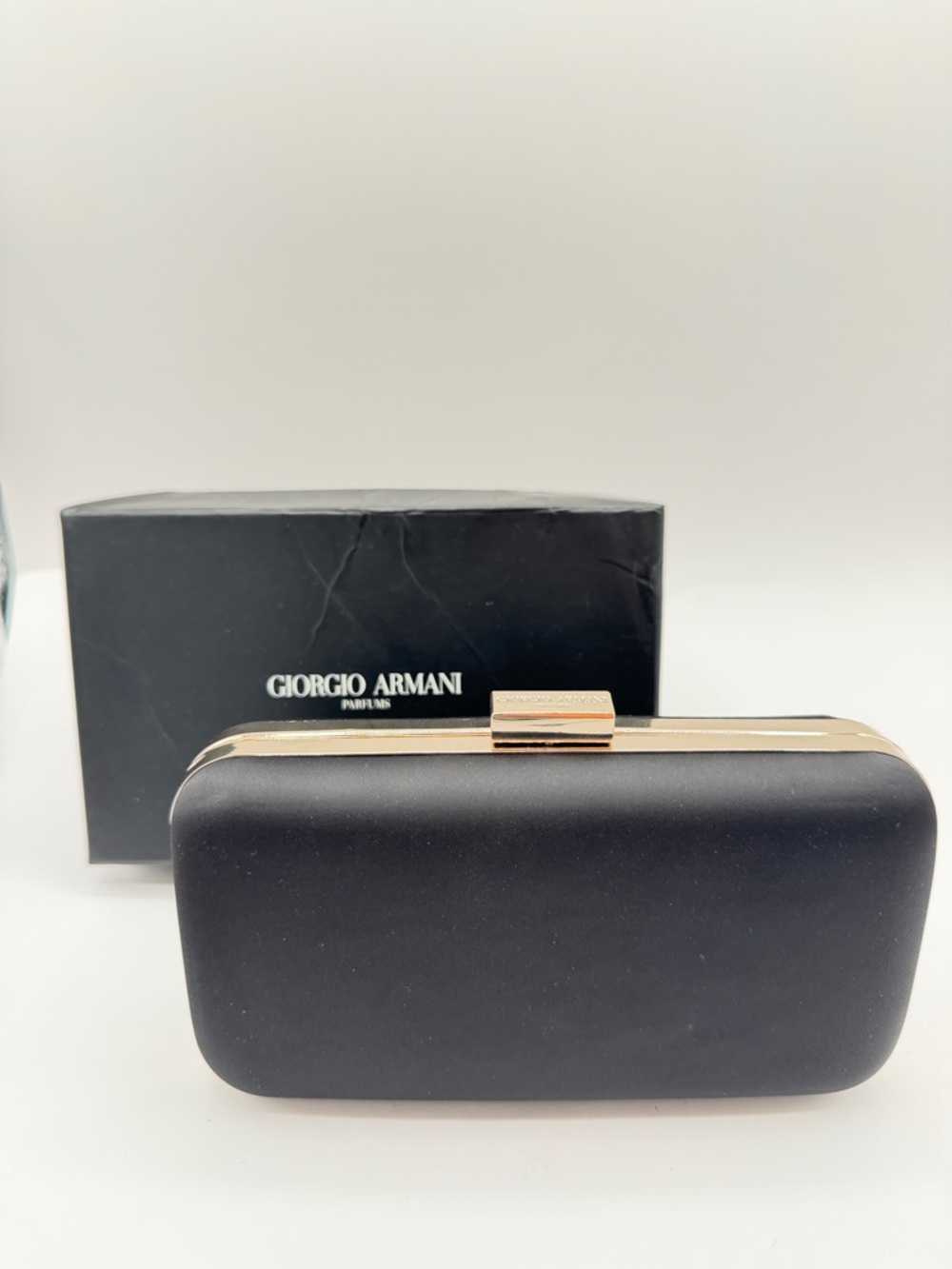 Giorgio Armani Parfum Satin Minauderie Evening Bag w/ Box